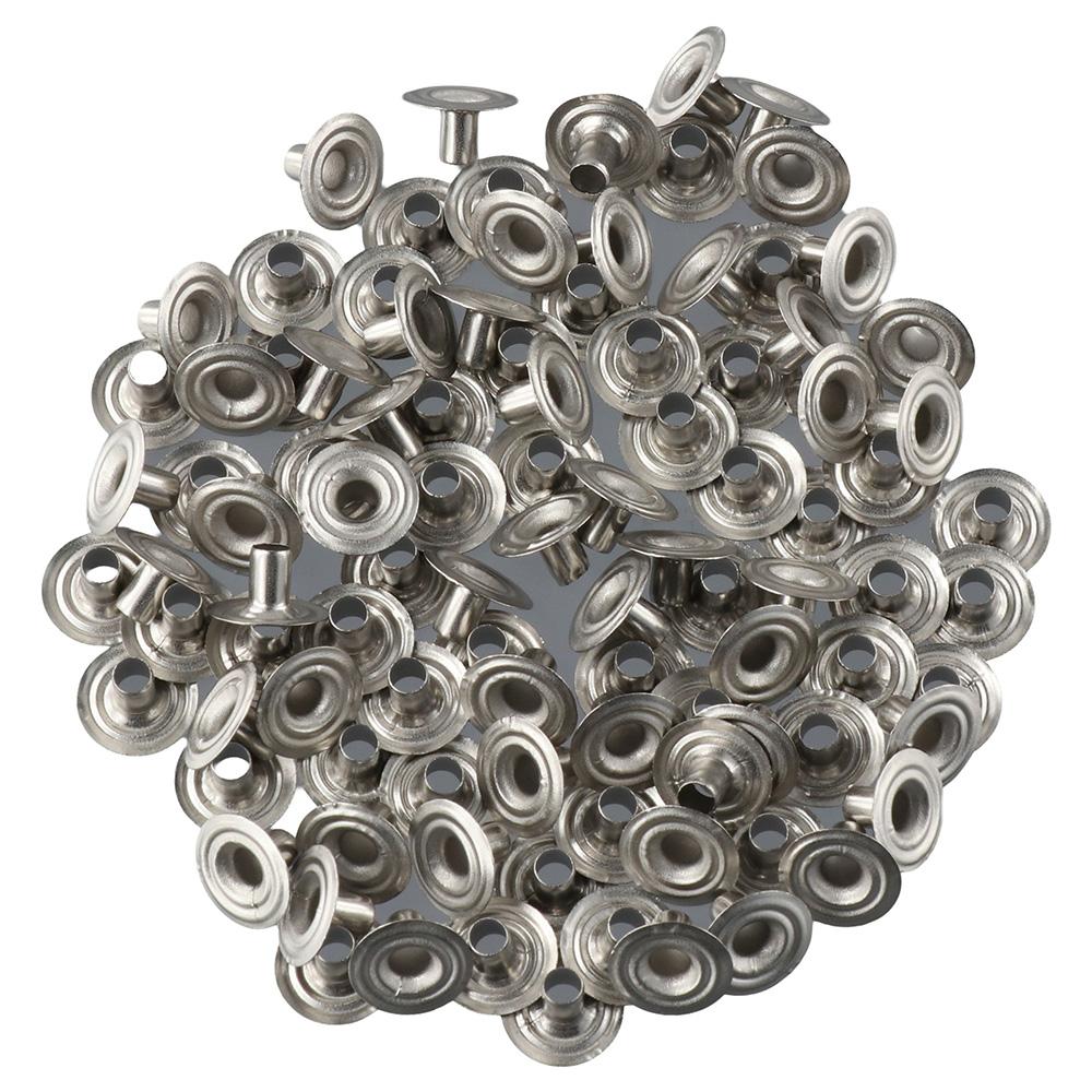 100 Sets Stainless Steel Stainless Steel Fastener 15mm Press Stud Button Marine Boat