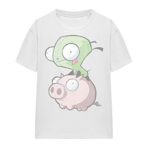 Invader Zim Unisex Adult Gir & Pig T-Shirt