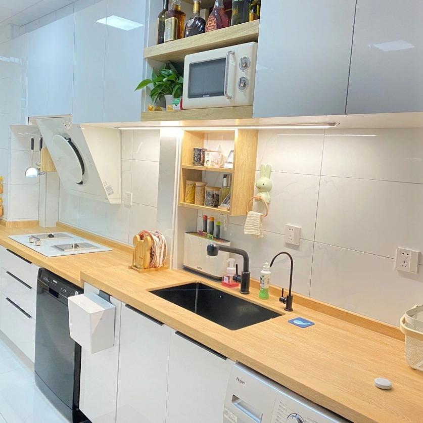 90CM Width Waterproof Self Adhesive Wood Grain Sticker Door Cabinet Desktop Modern Furniture Renovation Peel and Stick Wallpaper