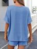 Hot Selling 2026 Summer Casual Set: Super Large Short Sleeve T-shirt & Drawstring Shorts Sportswear