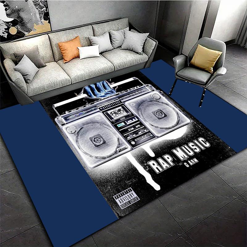 Alfombras Retro para Reproductor de Casete de Música para Sala de Estar, Dormitorio Infantil, Sofá, Felpudo, Alfombras de Cocina para Piso, Decoración Antideslizante, Regalo