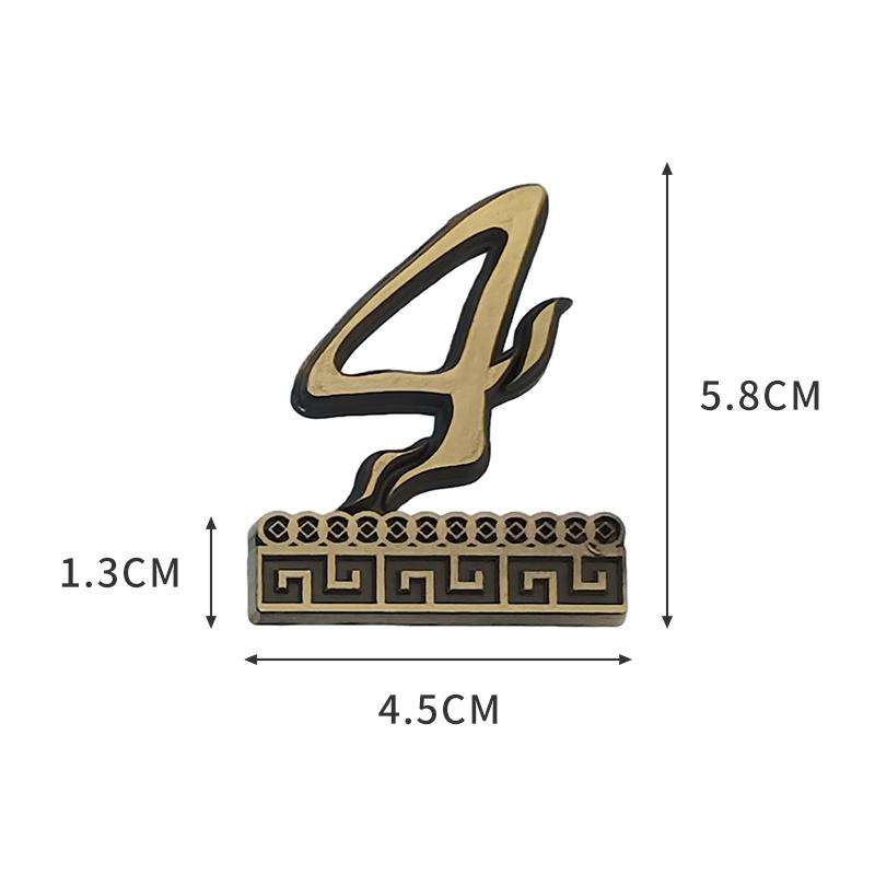1PCS Relief Metal House Number with Magnet 5.8*4.5cm Door Number Apartment Door Numbers for Outdoor Hotel Home Mail Box Label