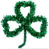 St Patricks Day Party Green Shamrock Decorations Plastic Streamers Wall Garlands and Hanging Clover Ornaments for Events