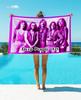 Rock Singer D-Deep P-purple Band Printed Beach Towel Thread One Piece Anime Bath Towel 75x150cm Bathroom Shower Washcloth Home