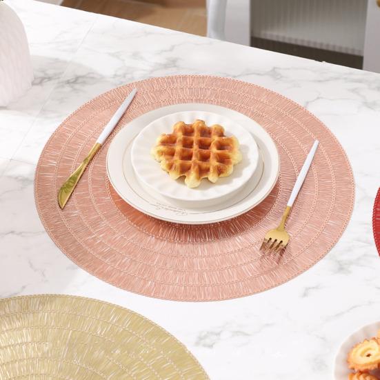 Reusable PVC Placemat Heat Resistant Dining Table Mat Wear-Resistant Stain-Proof Placemat for Home Kitchen Dining Table Protection
