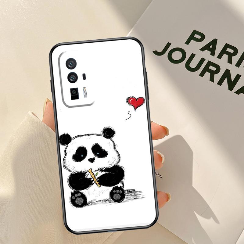Panda Cute Case For Xiaomi 14 15 Ultra 13T 14T 15T Pro 17 Pro Max POCO X7 Pro X3 X5 X6 F5 F6 F7 F8 Coque