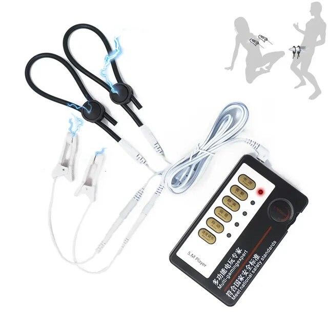 Sm Electric Shock Nipple Clamps Offbeat Climax Male Female Accessories: Breast Clip Conductive Labia,Electro Sex,Bdsm Sex