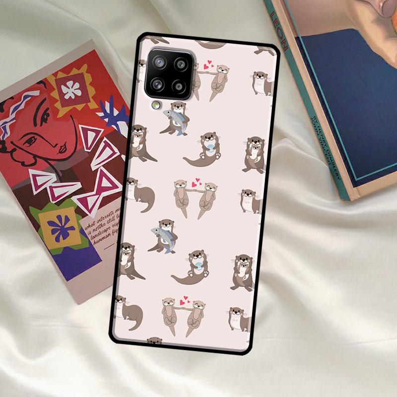 Sea Otter Pattern Case For Samsung Galaxy A33 A13 A36 A56 A23 A52 A32 A12 A54 A34 A14 A16 A26 A53 A15 A35 A55