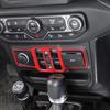 Red Window Control Trim Decor for 2018- Jeep Wrangler JL JLU JT Accessories
