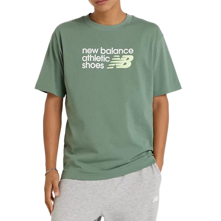 New Balance T Shirt Men s Green MT51900-DKJ 2XL