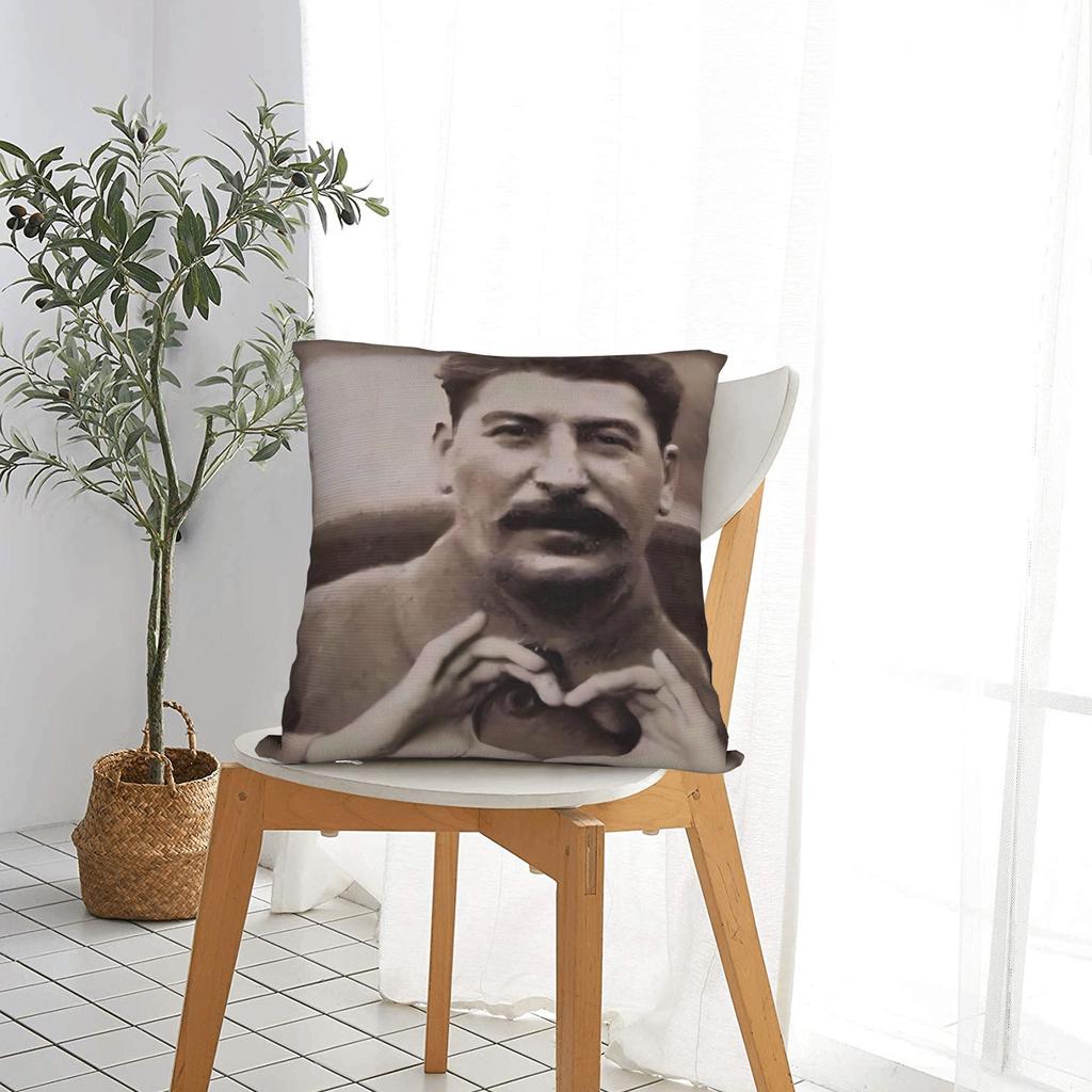 Lenin Joseph Stalin Pillow Cover  Soft Cushion Cover Cute Funny Pillow Case For Sofa Car Home Decor