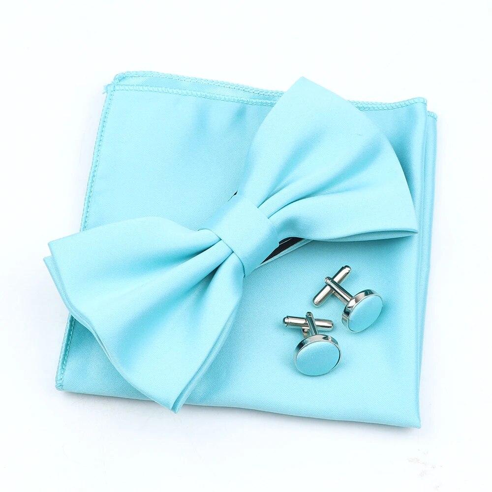 

Суцільний колір Чоловіча хустка з метеликом, набір запонок, поліестер, метелик, аксесуари для весільної вечері