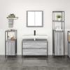 Bathroom Furniture Set with Shelf 3 pcs Grey Sonoma Wood Based Material