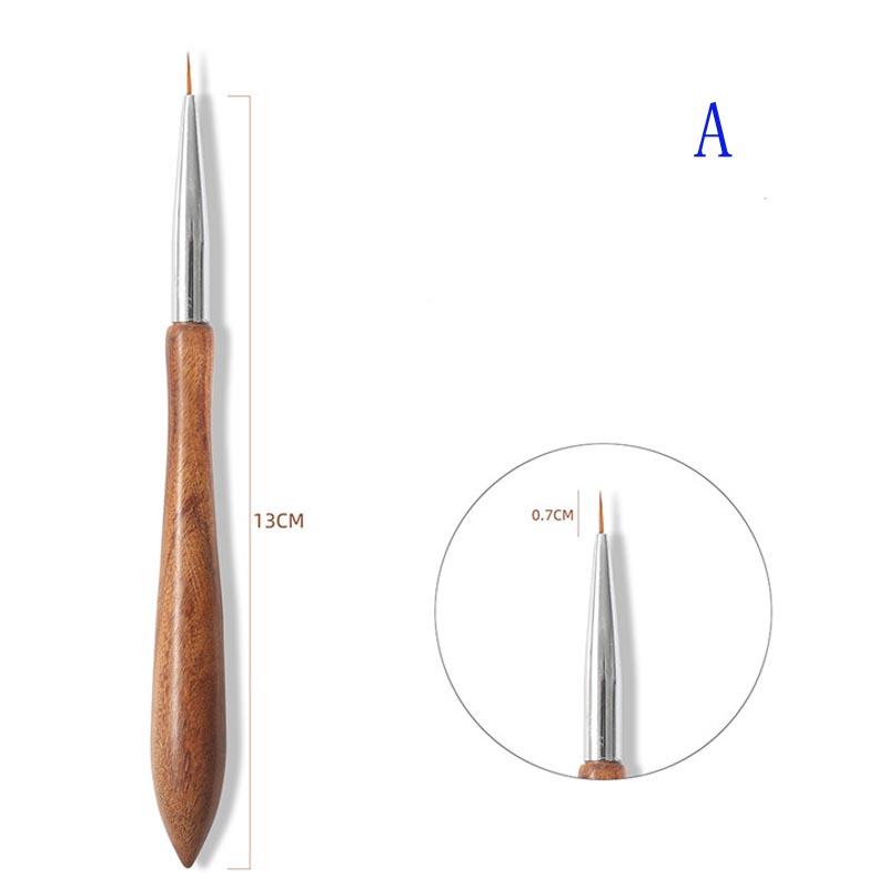 Flat Head Nail Art Brush Pen for Gel Polish Universal Pen for Home DIY Nail Design