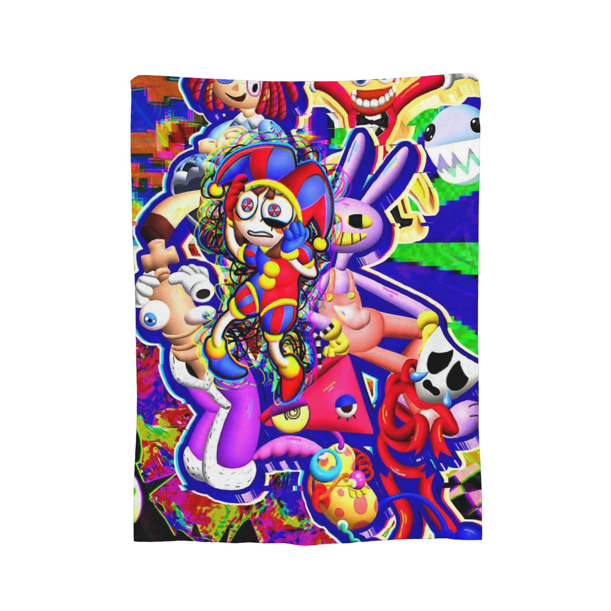 

The Amazing Digital Circus Blanket Coral Fleece Plush Printed Multifunction Warm Throw Blanket for Home Bedroom Bedding Throws 75x90cm