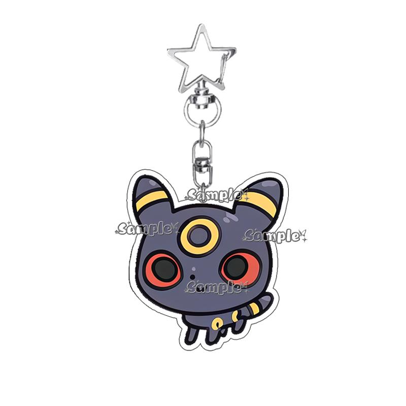 Cartoon Anime Umbreon Sylveon Jolteon Eevee Cute Acrylic Keychain Bag Charm Backpack Pendant Jewelry Ornaments Key Ring Gifts