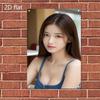 Metal Wall Art Woman Portrait Korean Beauty Poster Home Bar Cafe Decor