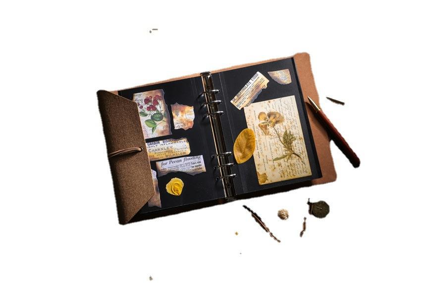 Adhesive PU Surface Photo Album DIY Scrapbooking Photo Albums Couple Baby Growth Commemorative Album Home Decor