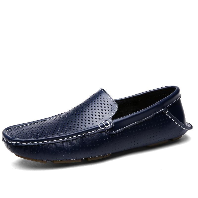 

2024 Лето Ажурные Роскошные Мужские Туфли для Вождения Дышащие Лоферы Мужские Повседневные Туфли Кожаные Мужские Мокасины Слипоны Балетки 38