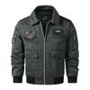 Military Air Force Flight Jacket Men's Tactical Bomber Jacket Fur Collar  Army Combat Jacket Pockets Zipper Cargo Jacket Men