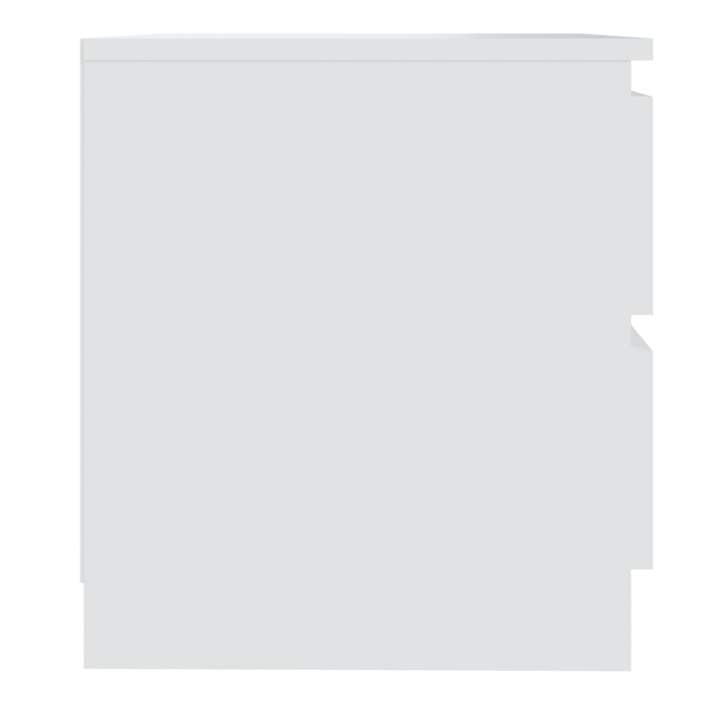 Vidaxl Szafka Nocna, Biała, 50X39X43,5 Cm, Materiał Drewnopochodny