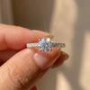 CopperGorgeous Shiny Zircon Round Rings for Women Anniversary Marry Luxury High Quality Fine Jewelry Gift
