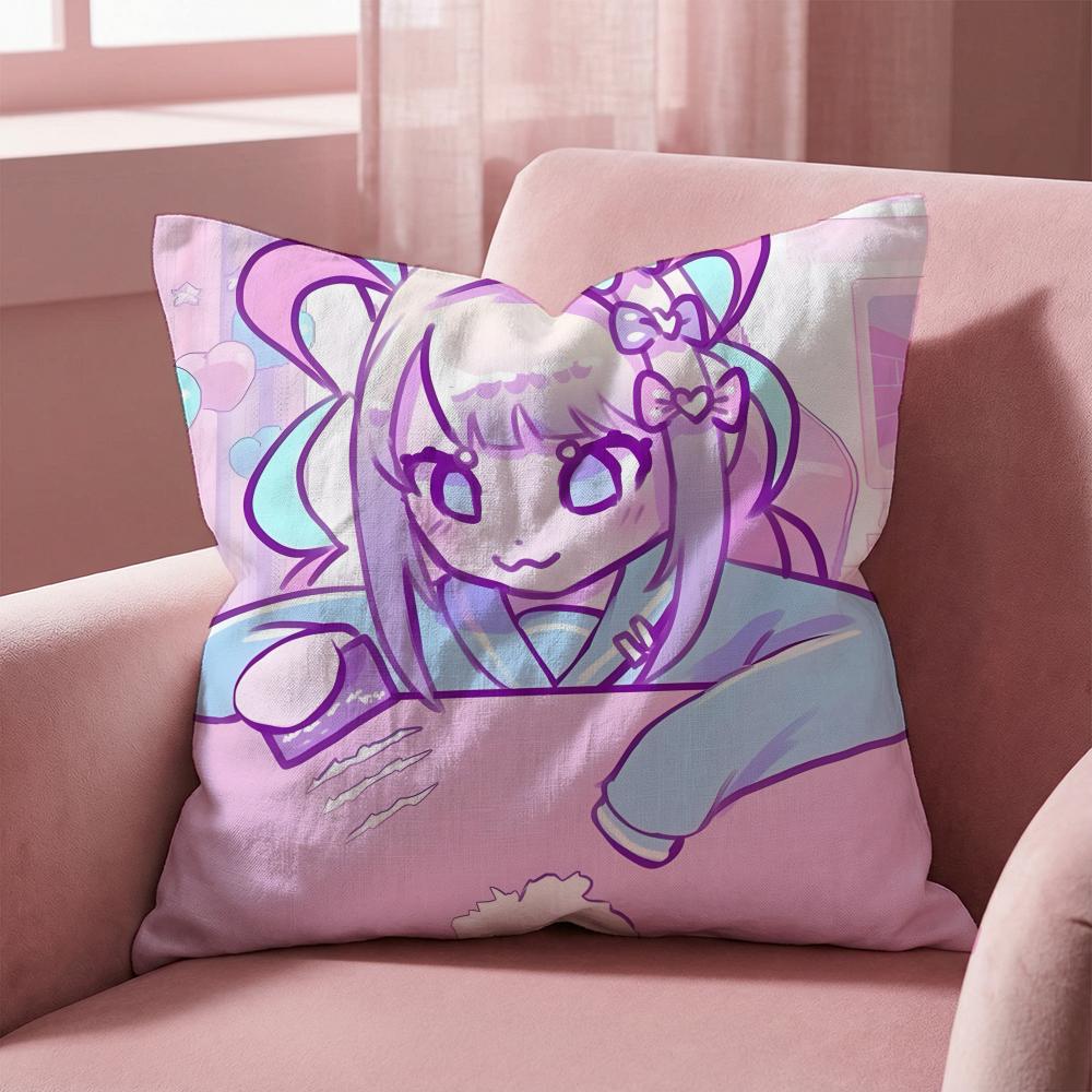

Kawayii Needy Streamer Overload Cushion Cover Multi-Scene Pillow Cover for Home & Car - Reversible, Soft & Durable for Daily Use 30cmx30cm