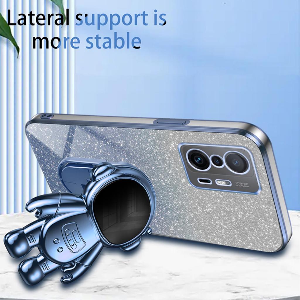 For Xiaomi 11T Pro 5G/11T 5G Case PC+TPU Phone Cover with Astronaut Kickstand