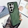 Luxury Metal Lens Frame Leather TPU Phone Case For Samsung Galaxy S26 Ultra S25 S24 FE S23 Plus S26 Shockproof Armor Back Cover