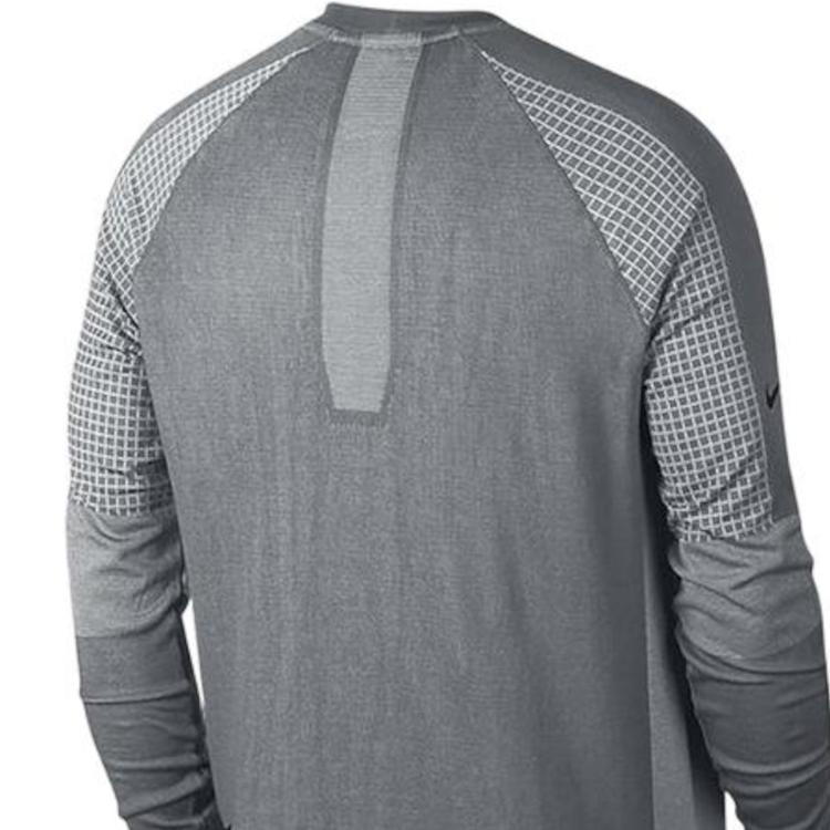 Nike Tech Pack Mesh Splicing Crew Neck Long Sleeve T-Shirt Men Tops Grey AR1572-065