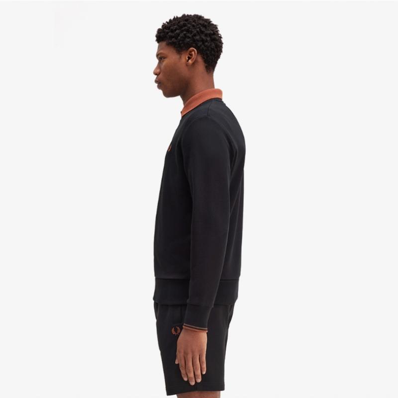Fred Perry [baseline] Crewneck Sweatshirt   Black Afpm2437535 X56