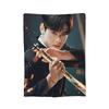 Coperta Cha Eun Woo Pile Corallo Peluche Inverno Kpop Portatile Leggera Sottile Coperte da Lancio per Letti Divano Trapunta