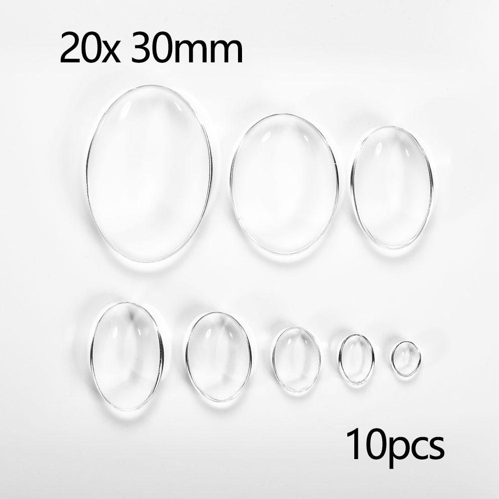 5-50Pcs/lot Transparent Round Oval Square Heart Glass Cabochon Cabochon Cameo Tray Settings For DIY Jewelry Making Supplies