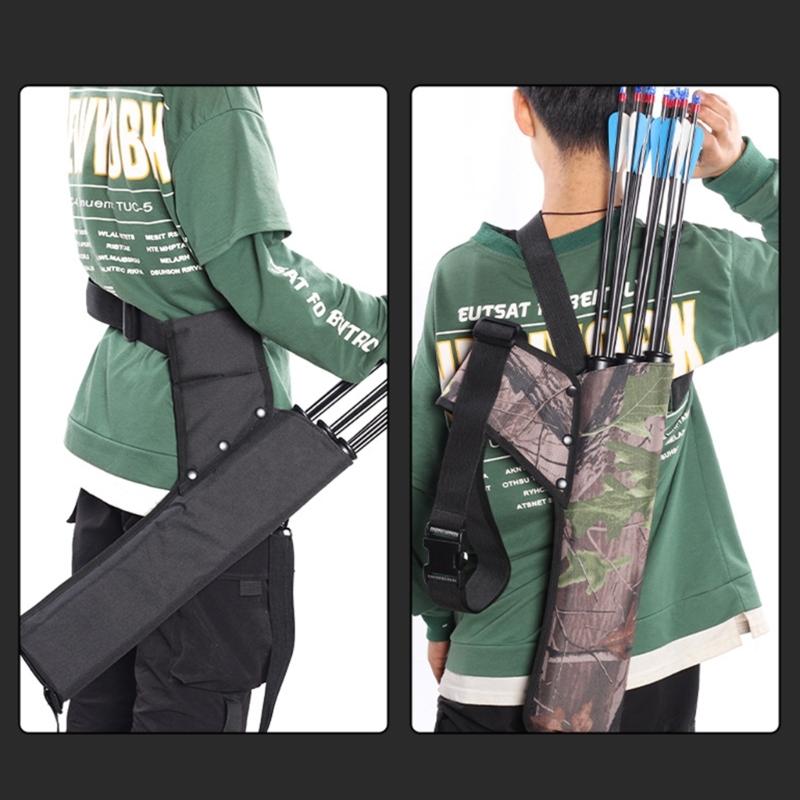 Waterproof Oxfordcloth Arrow Backpack Bag Portable Bows Storage Pouch Arrow Quiver for Outdoor Hunting Shooting Storing