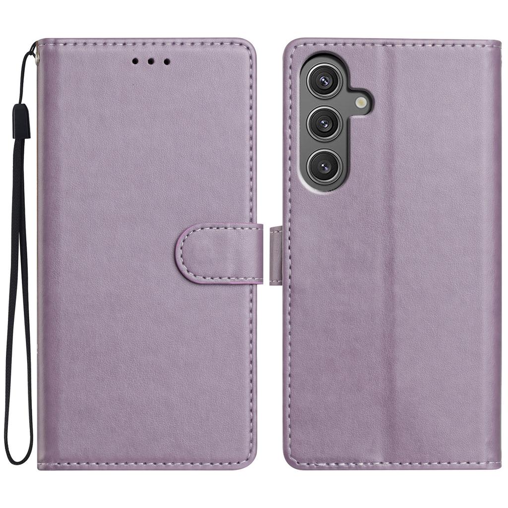 For Samsung Galaxy S25 FE Leather Case Wallet Stand Phone Cover with Handy Strap