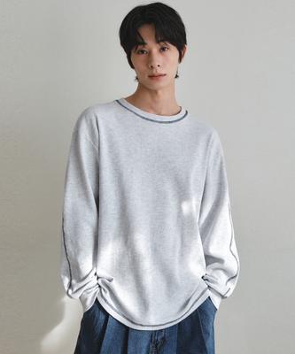 Wednesday Oasis Urban Stitch Waffle T-Shirt_Light Melange(W26Tp11)