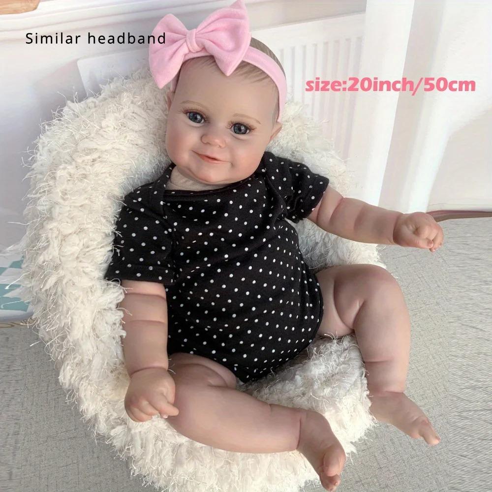 

50 см кукла реборн имитация детского тканевого тела 19 дюймов подвижность конечностей нарисованные вручную волосы 3D кожа детские игрушки подарок на день рождения 50cm cloth body