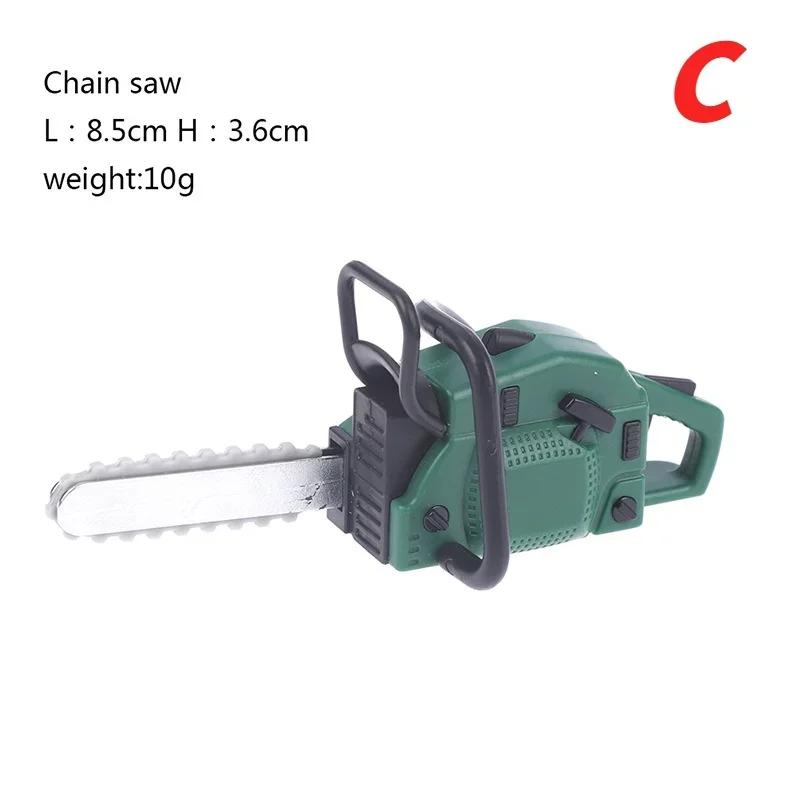 Simulation Repair Tool Saw 1:12 Dolls Houses Miniature Chain Saw Lawn Mower Garden Decor Furniture Accessories Garden Decoration
