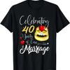 Funny 40 Years Of Love And Marriage 40th Wedding Anniversary T-Shirt