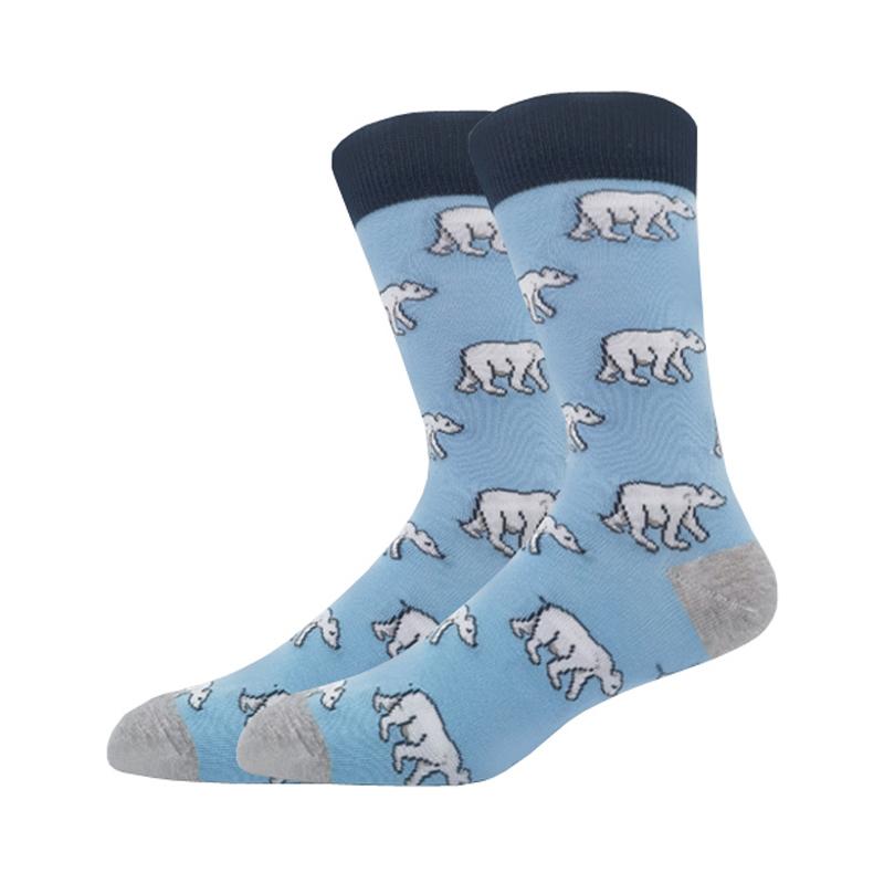 Modă Bărbați Toamnă Iarnă Șosete Skateboard Fericit Creativ Pinguin delfin rechin koala Șosete Noutate Echipaj Amuzant Șosete Bărbătești
