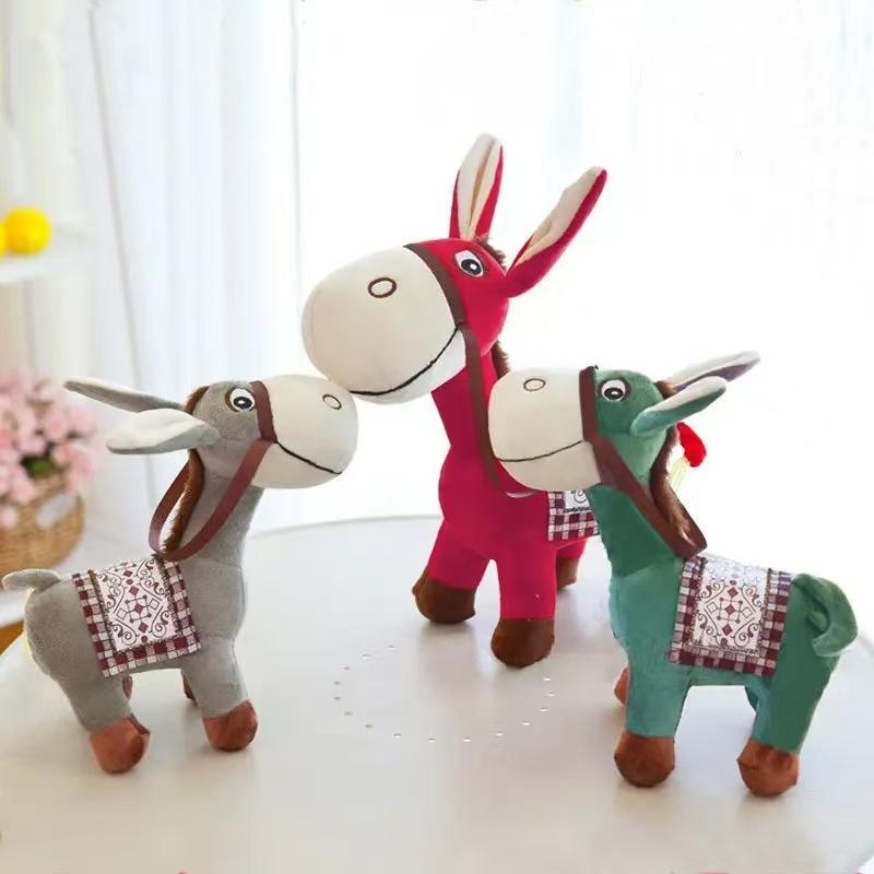 25cm Creative Donkey Animal Plush Doll Cute Donkey Plush Toy Stuffed Lovely Educational Toys Companion Kids Girl Birthday Gifts