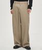 PRAIRIE Loose Fit Curved Wide Slacks (Beige)