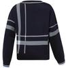 Fila 2023 Autumn New Woven Plaid College Style Pure Cotton Loose V-Neck A-Line Cardigan Tennis Sports Top Knitted Sweater Women Tops A11W333404F-ZA
