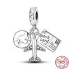 Copper Fashion Travel Airplane Luggage ThreePiece Set Charm Bead Charms Ideal For Women Authentic Bracelets Pendant Do It Yourself Jewellery