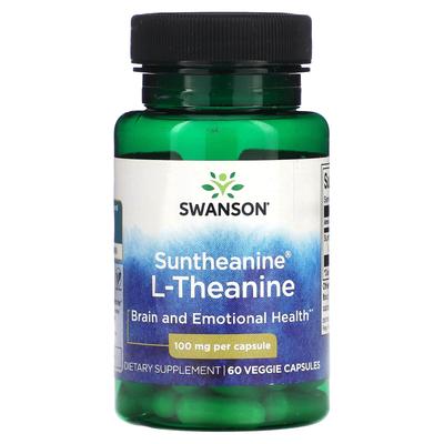 Suntheanine L-Theanin, 100 mg, 60 Gemüsekapseln