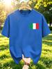 Italy Flag Prints Unisexs T Shirts Y2k Multicolor Casual Short Sleeve Hip Hop Summer Tshirt Cotton Oversized Unisex Clothing