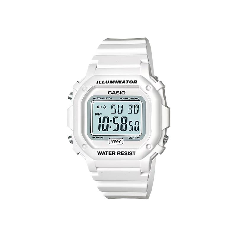 CASIO Customized watch modified series Korean fashion small square watch retro electronics Quartz resin strap same styl F108WHC-7B