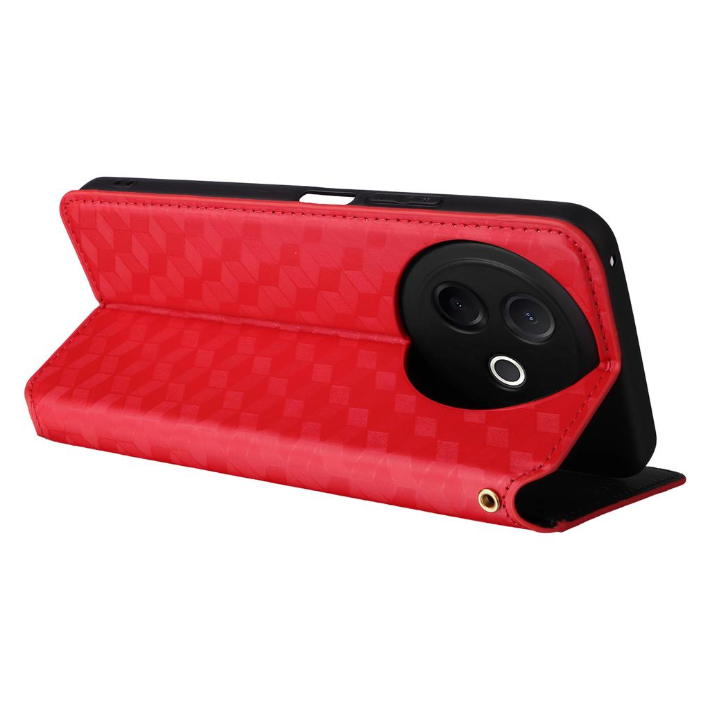 For vivo Y39 5G/Y300i 5G Case Wallet Rhombus Imprinted Leather Phone Cover