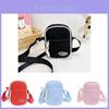 Trendy Unisex Children's Shoulder Bag Stylish Solid Color Letter Design Lightweight Nylon Crossbody Bag Ideal For Toddlers