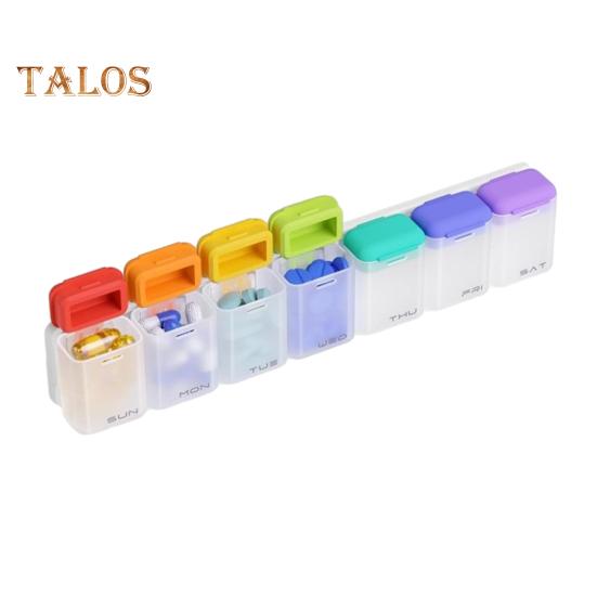 Weekly Pill Organizer with Magnet 7-Day 1 Time Daily Reminder Medicine Dispenser Portable Pill Container Holder Large Capacity Medicine Box